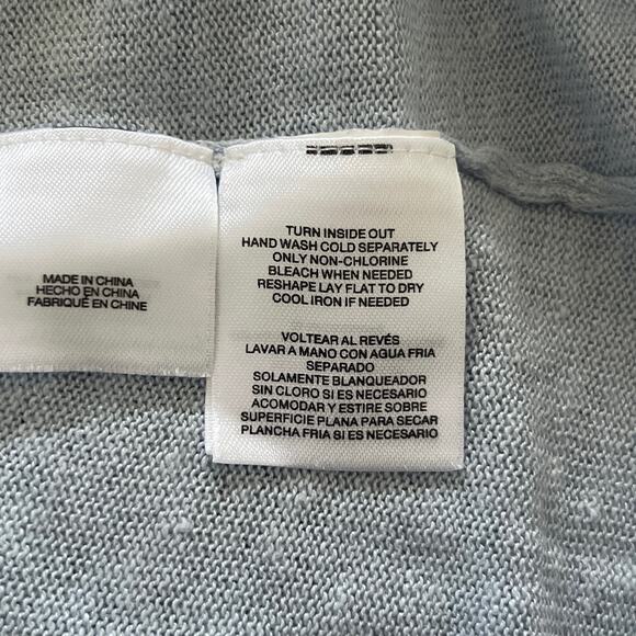 Jones Studio Size 3X 1/4 Sleeve Blue Open Front Cardigan - Picture 8 of 9